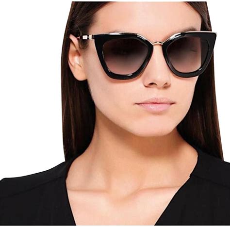 black sunglasses women prada|prada sunglasses black and gold.